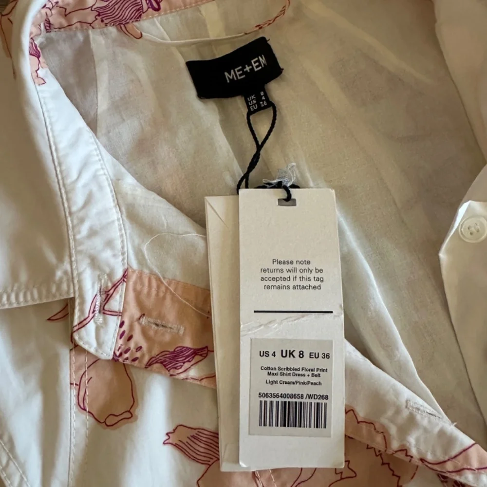 ME+EM floral print maxi dress and belt, size US 4 - Picture 2 of 3